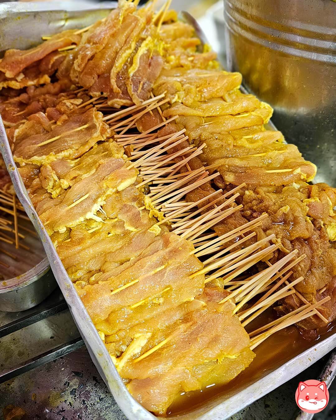 หมูสะเต๊ะหมักอย่างดี